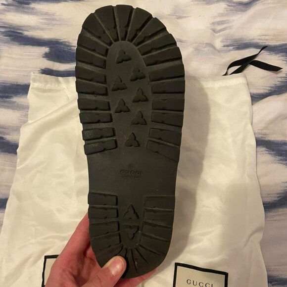 Gucci Women's Black and Red Slides - Picture 4 of 5